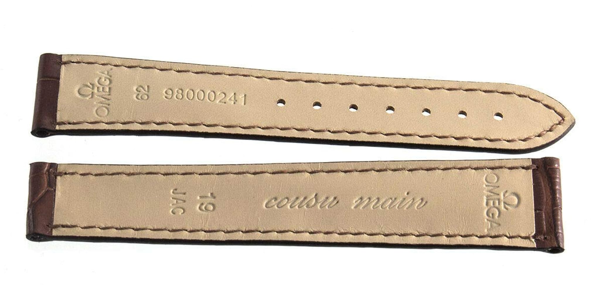 Amazon.com: Genuine Omega 19mm Brown Leather Watch Band